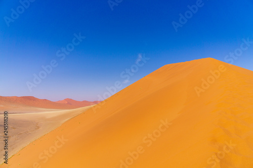 African landscape beautiful sunset dunes and nature of Namib desert Sossusvlei Namibia