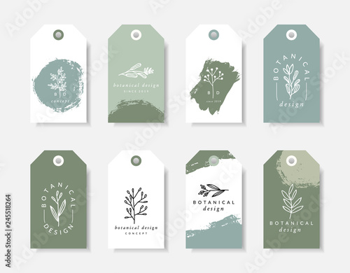 Botanical Design Label Templates
