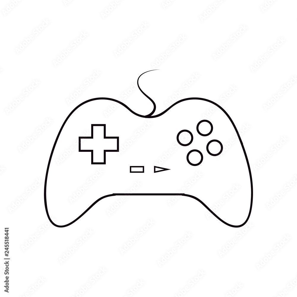 Old gamepad vector illustration
