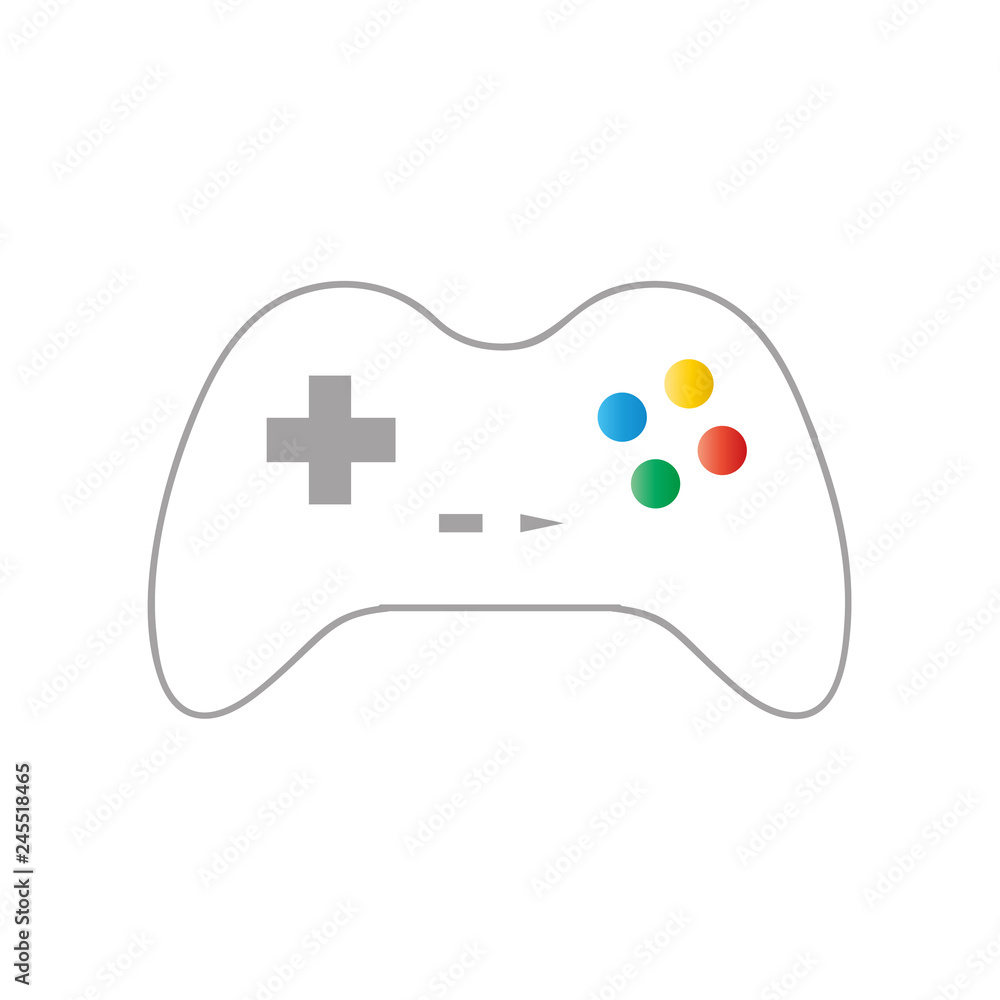 Old gamepad vector illustration Old gamepad vector illustration