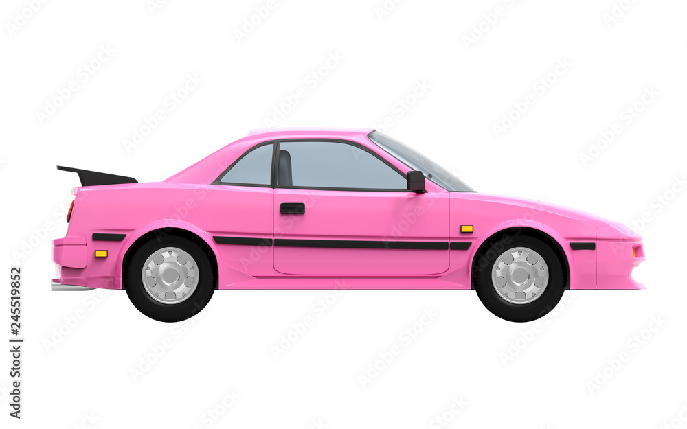 car 1980 cyberpunk pink side car 1980 cyberpunk pink side