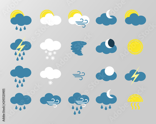 A set of weather icons