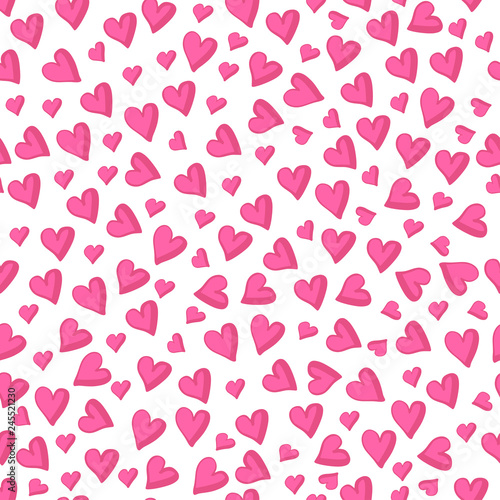 Valentines day background. Hand drawn hearts