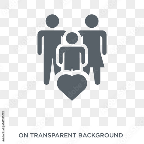 Family Care icon. Trendy flat vector Family Care icon on transparent background from Insurance collection. High quality filled Family Care symbol use for web and mobile