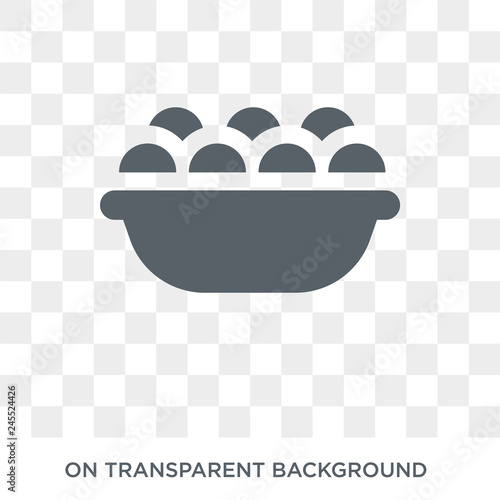 Kanji vadas icon. Trendy flat vector Kanji vadas icon on transparent background from india collection. High quality filled Kanji vadas symbol use for web and mobile