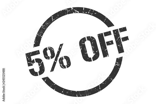 5% off  stamp