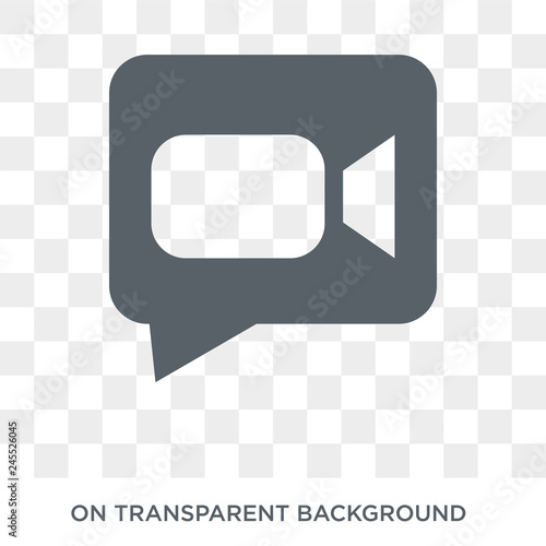 Videocall icon. Videocall design concept from Human resources collection. Simple element vector illustration on transparent background.