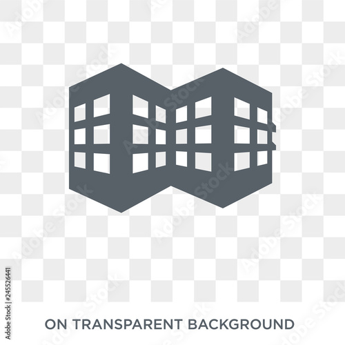 Office building icon. Office building design concept from Human resources collection. Simple element vector illustration on transparent background.