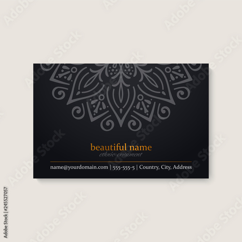 Business Card. Vintage decorative elements