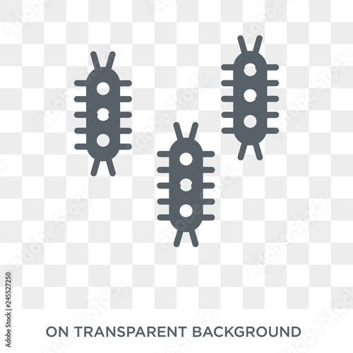 Three Bacteria icon. Trendy flat vector Three Bacteria icon on transparent background from Human Body Parts collection. High quality filled Three Bacteria symbol use for web and mobile