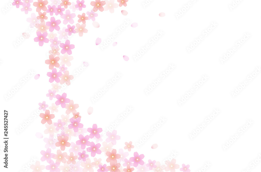falling cherry-blossoms background material