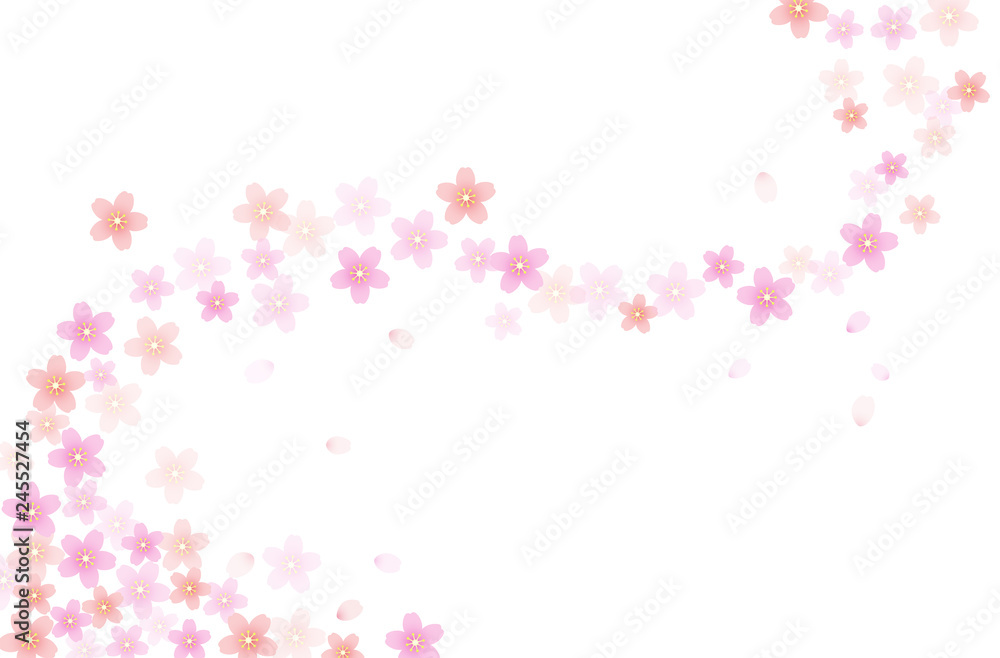 falling cherry-blossoms background material