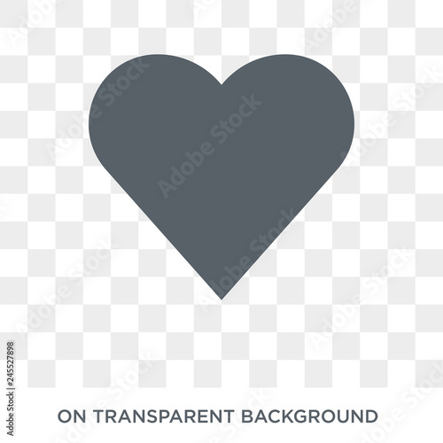 Heart black for valentines icon. Trendy flat vector Heart black for valentines icon on transparent background from Human Body Parts collection. High quality filled Heart black for valentines symbol