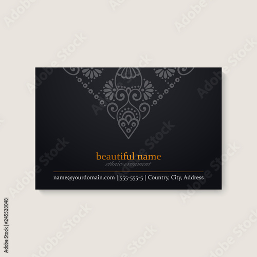 Foto Business Card. Vintage decorative elements