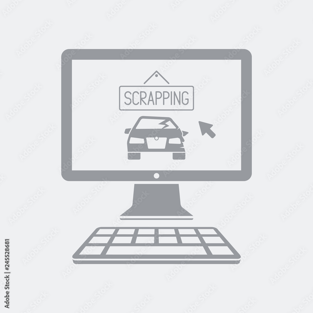 Car scrapping website icon Car scrapping website icon