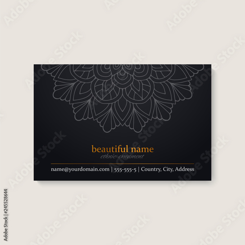 Business Card. Vintage decorative elements