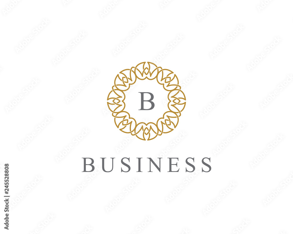 Fototapeta premium Abstract Ornament Outline Frame Logo Icon 024