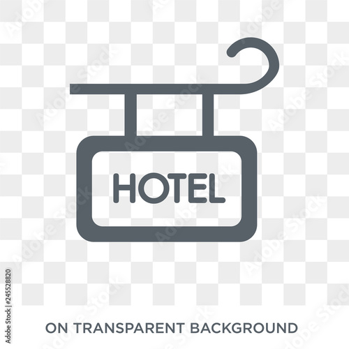 Hotel Sign icon. Hotel Sign design concept from Hotel collection. Simple element vector illustration on transparent background.