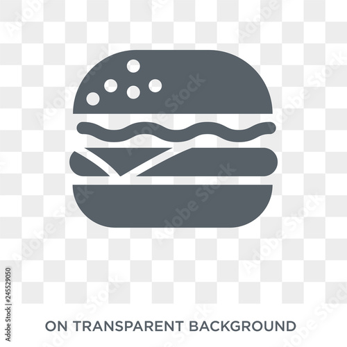 Cheese burger icon. Cheese burger design concept from Restaurant collection. Simple element vector illustration on transparent background.