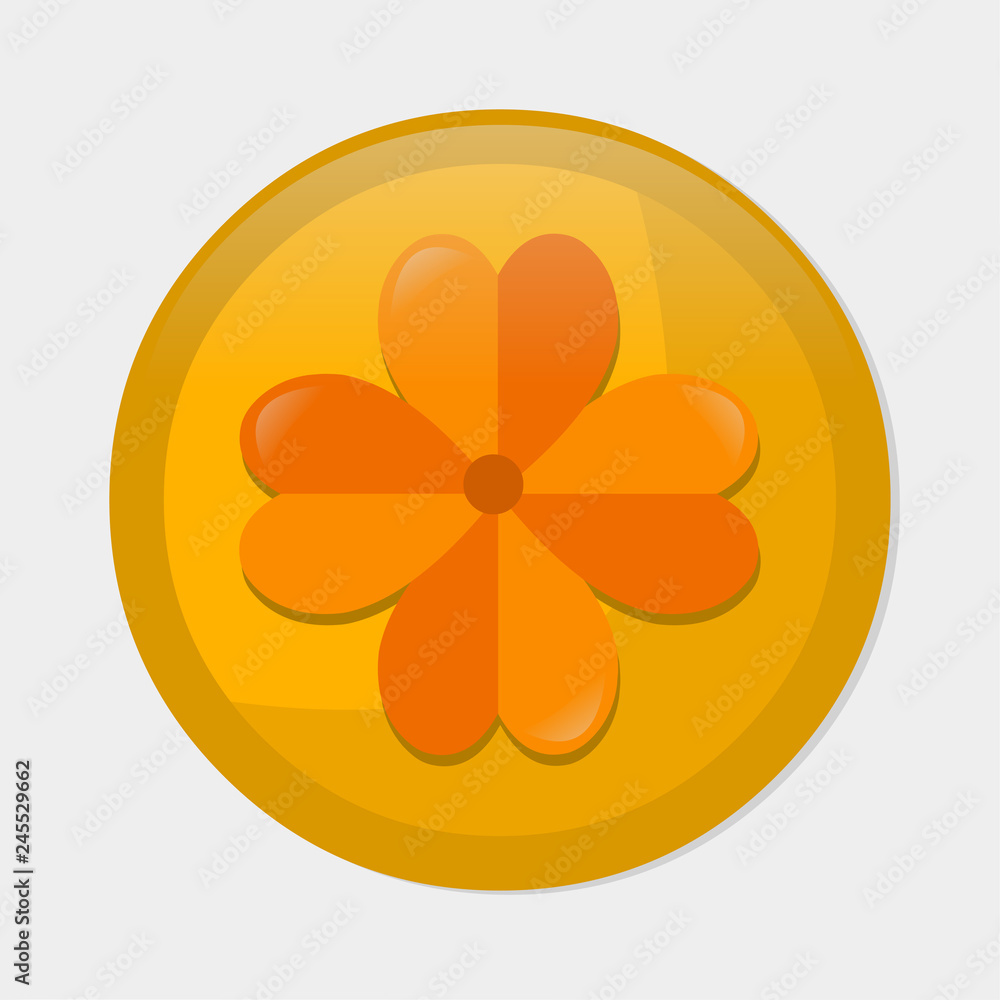 clover coin vector symbol illustration clover coin vector symbol illustration