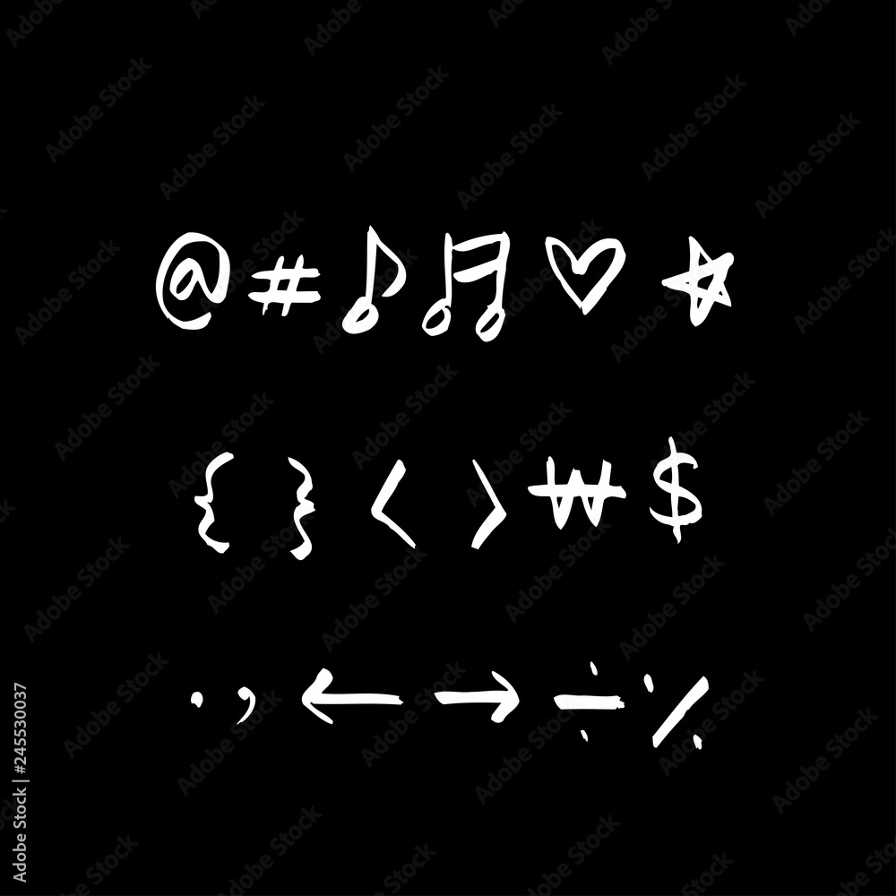 벡터 문자 / 손으로 쓴 글씨체