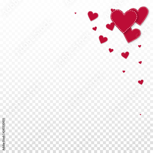 Red heart love confettis. Valentine s day corner m