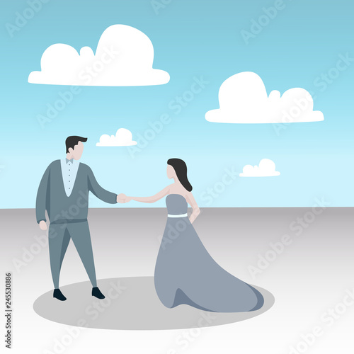 Couple in love character wi...