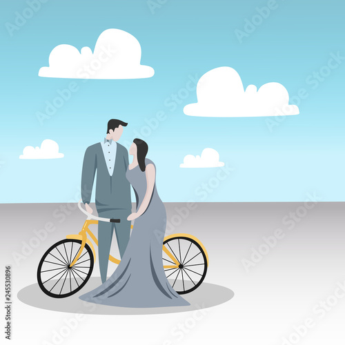 Couple in love character wi...