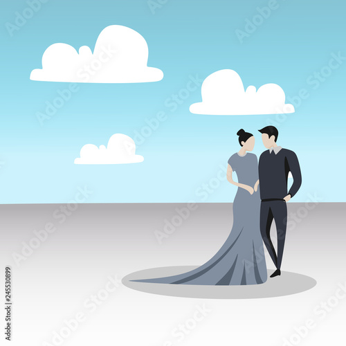 Couple in love character wi...