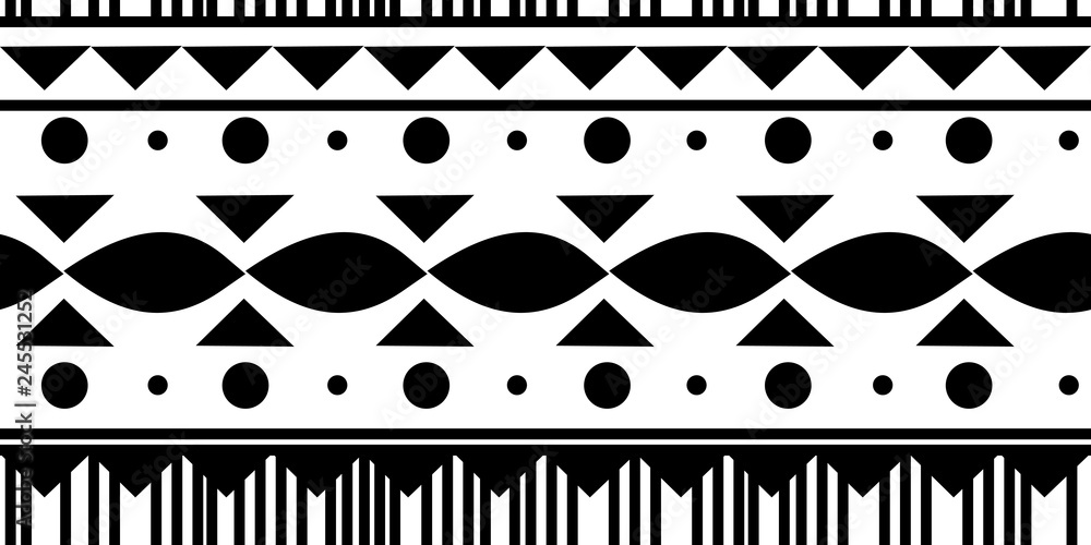 African Textile Patterns Black And White