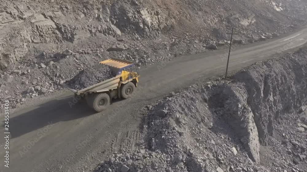 Career. Flight for BelAZ. The machine carries iron ore. Career. Flight for BelAZ. The machine carries iron ore.
