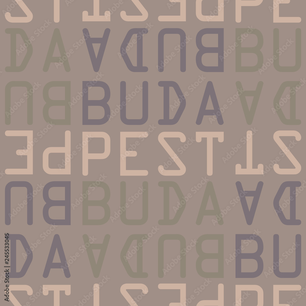 Budapest, Hungary seamless pattern