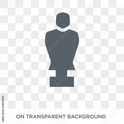 Boxing Mannequin icon. Trendy flat vector Boxing Mannequin icon on transparent background from Gym and fitness collection. High quality filled Boxing Mannequin symbol use for web and mobile