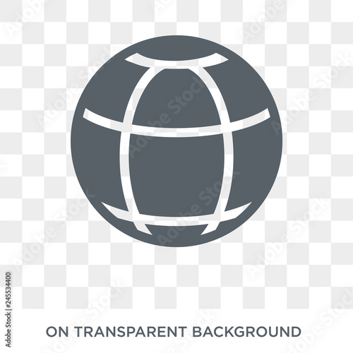 Sphere icon. Sphere design concept from Geometry collection. Simple element vector illustration on transparent background.