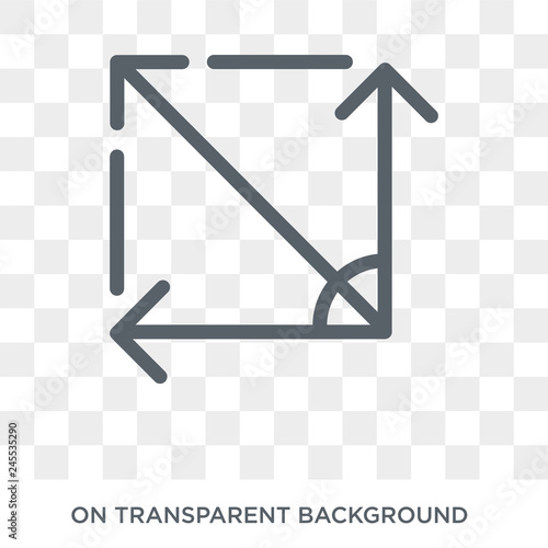 Angle icon. Angle design concept from Geometry collection. Simple element vector illustration on transparent background.