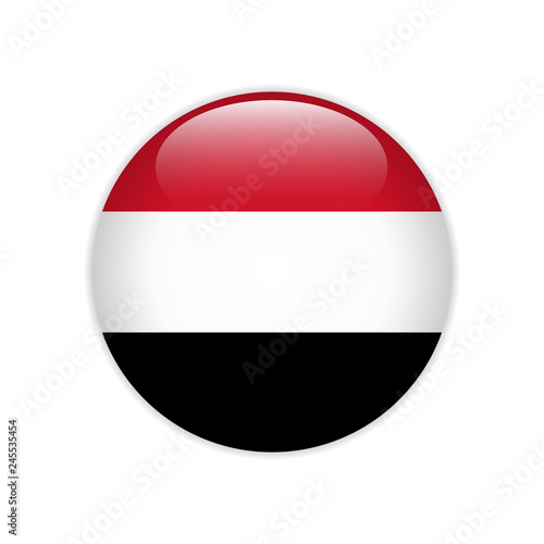 Yemen flag on button