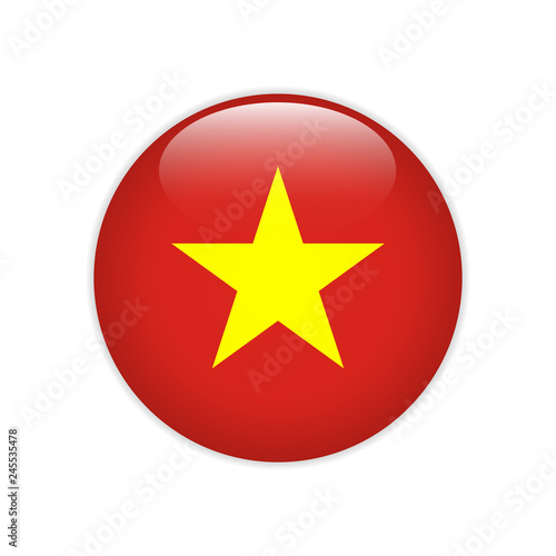 Vietnam flag on button