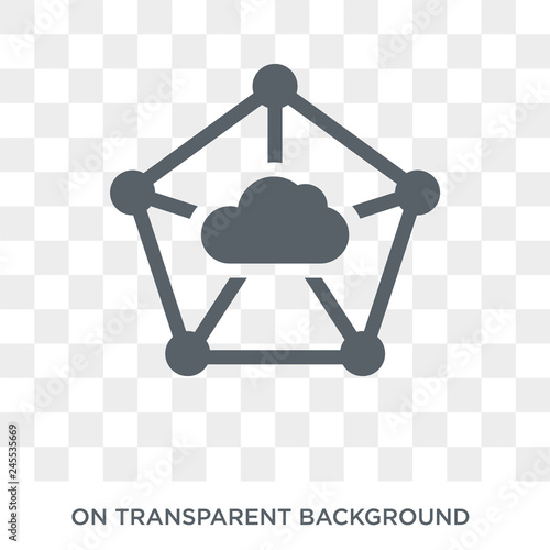 edge computing icon. Trendy flat vector edge computing icon on transparent background from general  collection. High quality filled edge computing symbol use for web and mobile