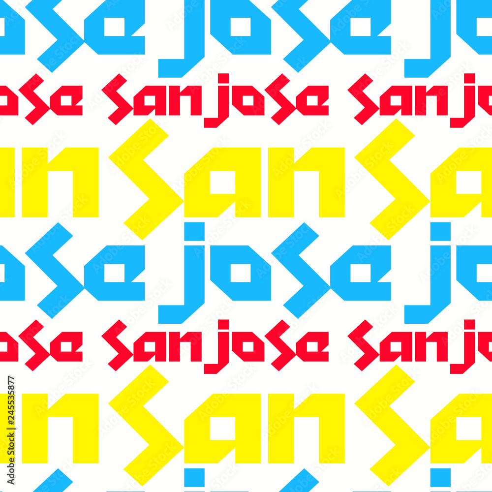 San Jose, USA seamless pattern San Jose, USA seamless pattern