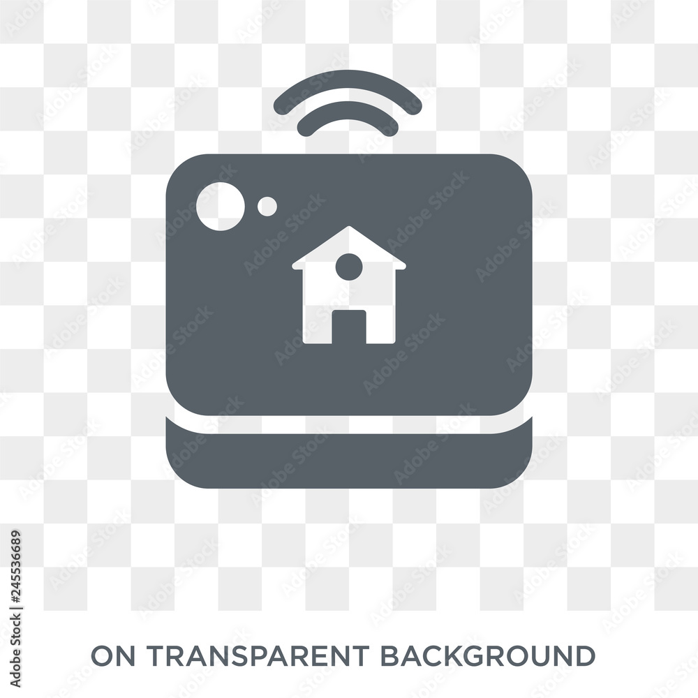 Smart Home Hub Icon Trendy Flat Vector Smart Home Hub Icon On Transparent Background From General Collection High Quality Filled Smart Home Hub Symbol Use For Web And Mobile Stock Vector