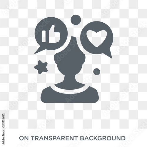 social media specialist icon. Trendy flat vector social media specialist icon on transparent background from General collection. High quality filled social media specialist symbol use for web and