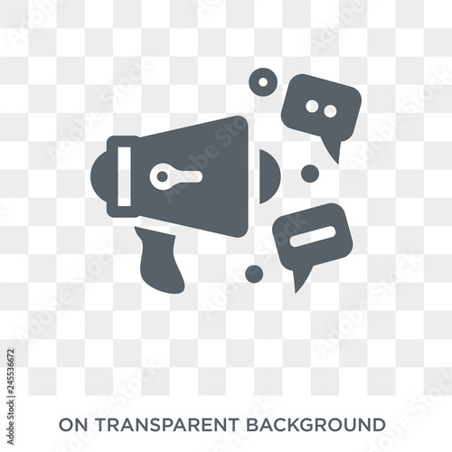 social campaign icon. Trendy flat vector social campaign icon on transparent background from General collection. High quality filled social campaign symbol use for web and mobile