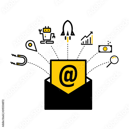 Vector banner design of digital marketing concept.