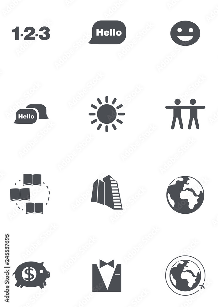 Fototapeta premium set of education icons