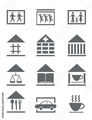 set of communications icons