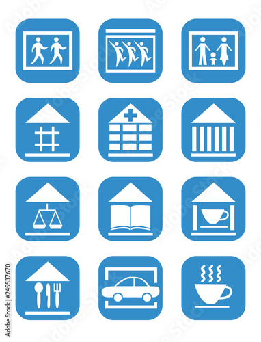 set of communications icons