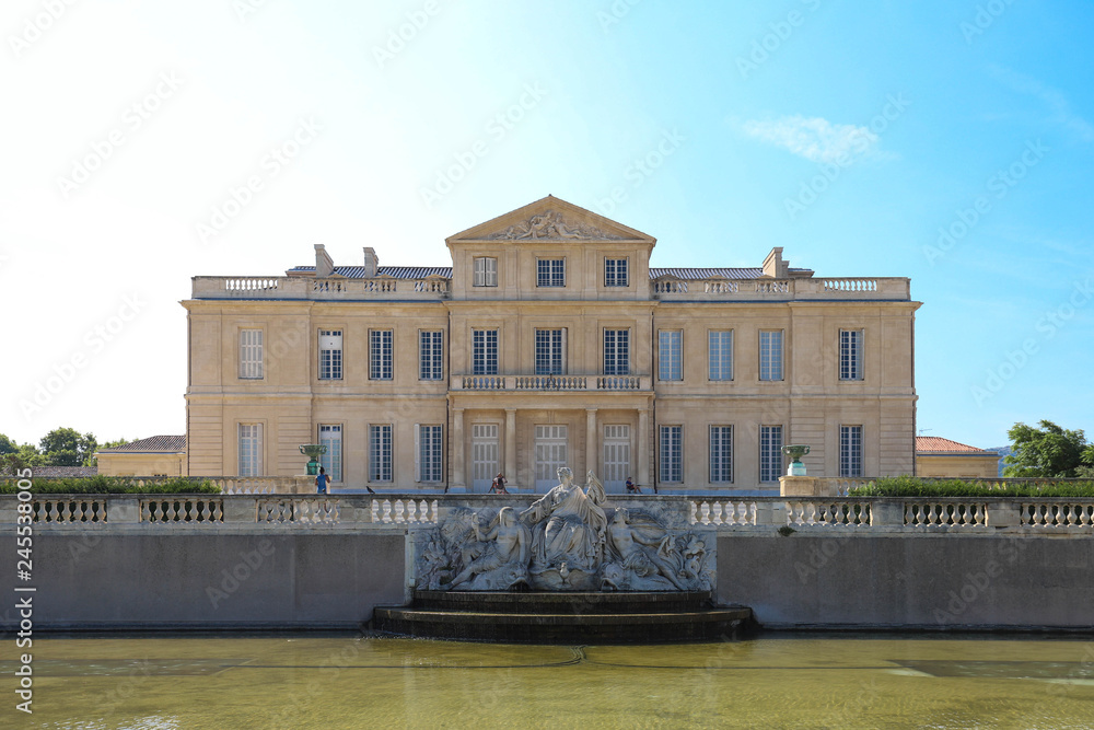 The Borely palace, a large mansion with french formal garden located in the Borely park, Marseille, France.