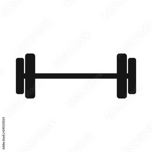 Barbell vector icon