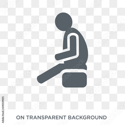 lazy human icon. Trendy flat vector lazy human icon on transparent background from Feelings collection. High quality filled lazy human symbol use for web and mobile