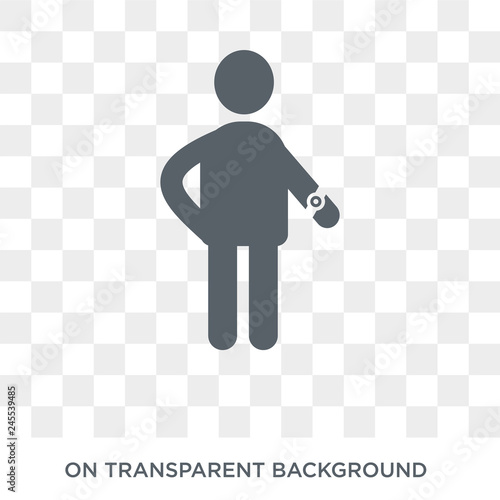 impatient human icon. Trendy flat vector impatient human icon on transparent background from Feelings collection. High quality filled impatient human symbol use for web and mobile